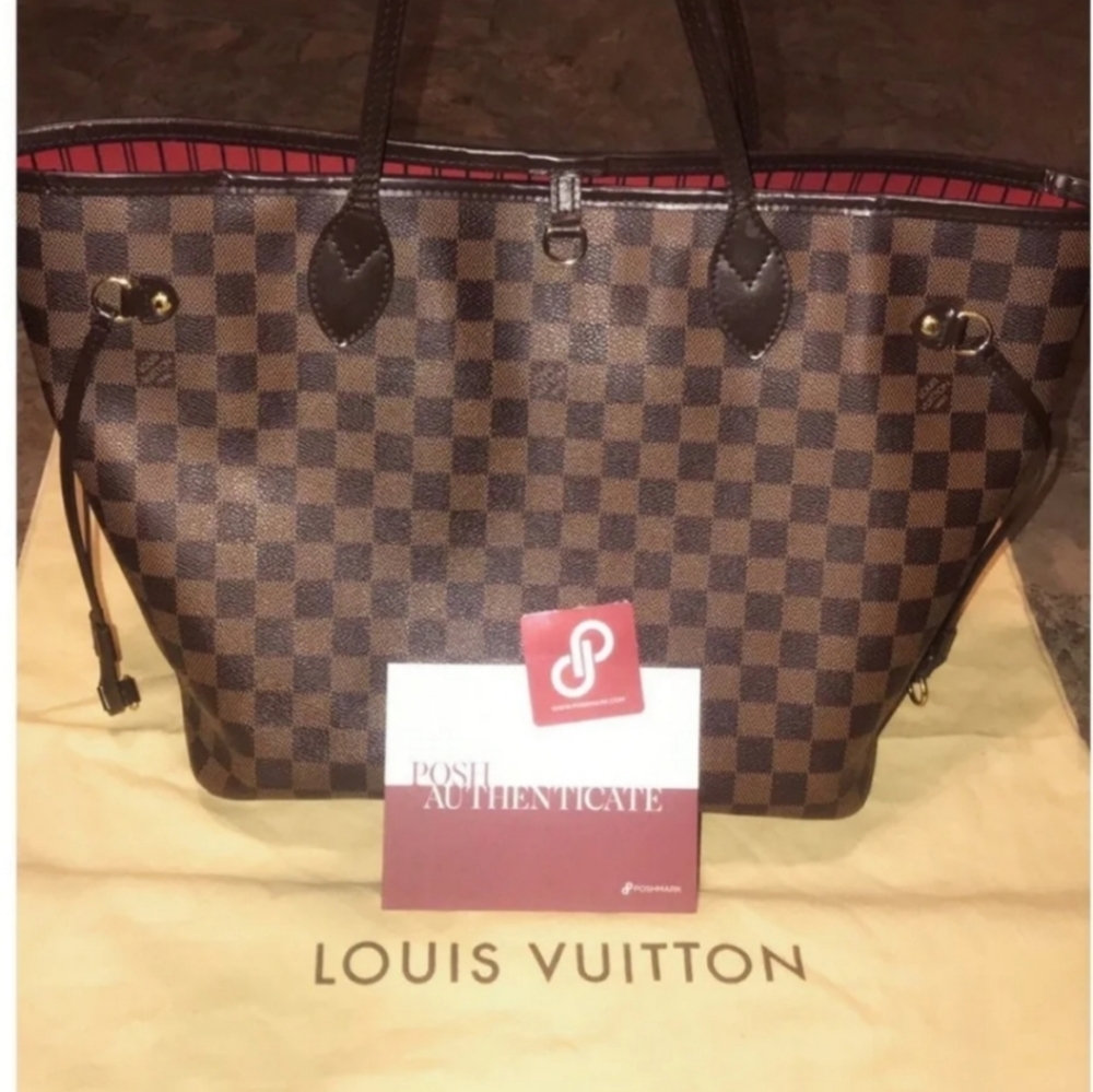 Louis Vuitton mm damier ebene neverfull